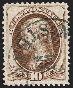 Sale 1227, Lot 2749, 1870-71 National Bank Note Co. Grilled Issue (Scott 134-144)