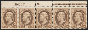 Sale 1227, Lot 2855, 1881-87 American Bank Note Co. Issues (Scott 205-218)