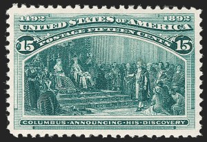 Sale 1227, Lot 2908, 1c- 50c 1893 Columbian Issue (Scott 230-240)