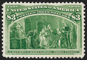 Sale 1227, Lot 2934, $1.00-$5.00 1893 Columbian Issue (Scott 241-245)