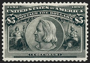 Sale 1227, Lot 2950, $1.00-$5.00 1893 Columbian Issue (Scott 241-245)
