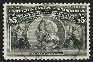 Sale 1227, Lot 2951, $1.00-$5.00 1893 Columbian Issue (Scott 241-245)