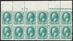 Sale 1227, Lot 3021, The Dr. Bernard S. Yudowitz Collection of Plate Blocks (Scott 11A-229)