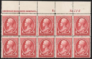 Sale 1227, Lot 3028, The Dr. Bernard S. Yudowitz Collection of Plate Blocks (Scott 11A-229)