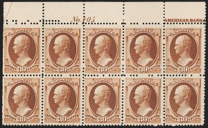 Sale 1227, Lot 3030, The Dr. Bernard S. Yudowitz Collection of Plate Blocks (Scott 11A-229)