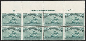 Sale 1227, Lot 3043, The Dr. Bernard S. Yudowitz Collection of Plate Blocks (Scott 230-299)