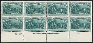 Sale 1227, Lot 3047, The Dr. Bernard S. Yudowitz Collection of Plate Blocks (Scott 230-299)