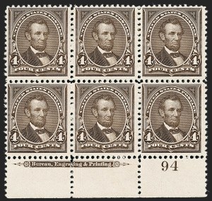 Sale 1227, Lot 3057, The Dr. Bernard S. Yudowitz Collection of Plate Blocks (Scott 230-299)