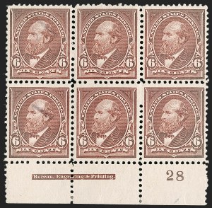 Sale 1227, Lot 3058, The Dr. Bernard S. Yudowitz Collection of Plate Blocks (Scott 230-299)
