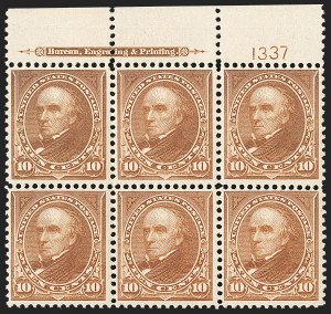 Sale 1227, Lot 3070, The Dr. Bernard S. Yudowitz Collection of Plate Blocks (Scott 230-299)