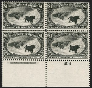 Sale 1227, Lot 3075, The Dr. Bernard S. Yudowitz Collection of Plate Blocks (Scott 230-299)
