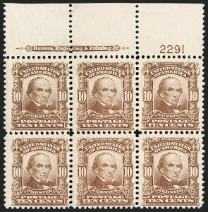 Sale 1227, Lot 3085, The Dr. Bernard S. Yudowitz Collection of Plate Blocks (Scott 300-423)