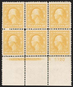 Sale 1227, Lot 3100, The Dr. Bernard S. Yudowitz Collection of Plate Blocks (Scott 300-423)