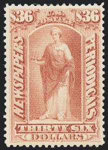 Sale 1227, Lot 3784, Newspapers and Periodicals (PR66-PR113), $36.00 Indian Red, 1879 Issue (PR77) Sale 1227, Lot 3784, Newspapers and Periodicals (PR66-PR113)