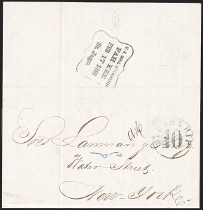 Sale 1230, Lot 1021, Ship Letter and Steamboat Mail