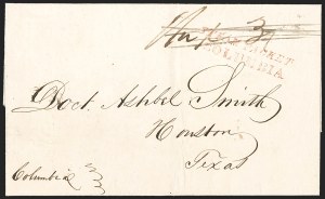 Sale 1230, Lot 1055, The Sandford N. Arnold Collection of Early Texas Postal History
