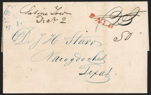 Sale 1230, Lot 1060, The Sandford N. Arnold Collection of Early Texas Postal History