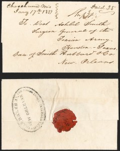Sale 1230, Lot 1076, The Sandford N. Arnold Collection of Early Texas Postal History
