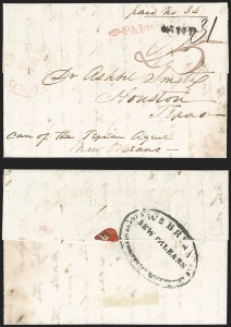 Sale 1230, Lot 1080, The Sandford N. Arnold Collection of Early Texas Postal History