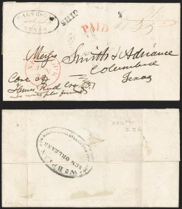 Sale 1230, Lot 1081, The Sandford N. Arnold Collection of Early Texas Postal History