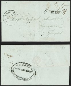 Sale 1230, Lot 1083, The Sandford N. Arnold Collection of Early Texas Postal History