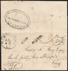 Sale 1230, Lot 1086, The Sandford N. Arnold Collection of Early Texas Postal History