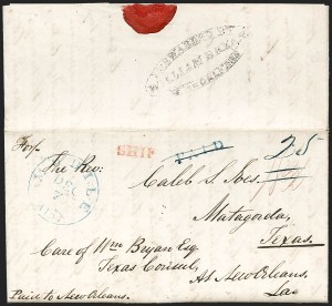 Sale 1230, Lot 1090, The Sandford N. Arnold Collection of Early Texas Postal History
