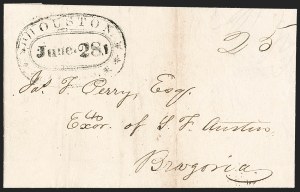 Sale 1230, Lot 1107, The Sandford N. Arnold Collection of Early Texas Postal History