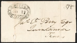 Sale 1230, Lot 1108, The Sandford N. Arnold Collection of Early Texas Postal History