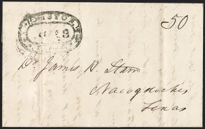 Sale 1230, Lot 1111, The Sandford N. Arnold Collection of Early Texas Postal History