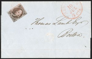 Sale 1230, Lot 1122, 1847 Issue Covers