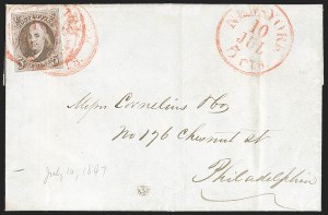 Sale 1230, Lot 1123, 1847 Issue Covers