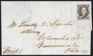 Sale 1230, Lot 1142, 1847 Issue Covers