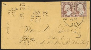 Sale 1230, Lot 1233, 1851-56 and 1857-60 Issues Covers