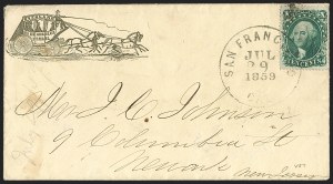 Sale 1230, Lot 1254, 1851-56 and 1857-60 Issues Covers