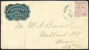 Sale 1230, Lot 1505, Confederate Postmasters' Provisionals
