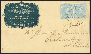 Sale 1230, Lot 1543, Confederate General Issues and Covers, College Covers