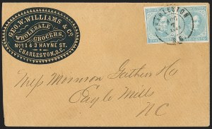 Sale 1230, Lot 1544, Confederate General Issues and Covers, College Covers