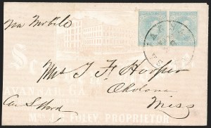 Sale 1230, Lot 1546, Confederate General Issues and Covers, College Covers