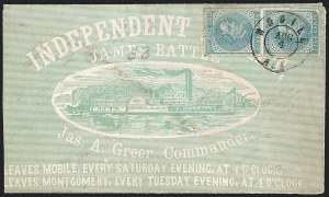 Sale 1230, Lot 1549, Confederate General Issues and Covers, College Covers