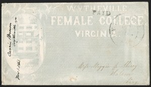 Sale 1230, Lot 1568, Confederate General Issues and Covers, College Covers