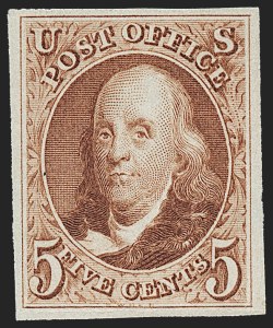 Sale 1230, Lot 1705, 1875 Reproduction of 1847 Issue (Scott 3-4)