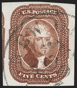 Sale 1230, Lot 1721, 1851-56 Issue (Scott 5-17)