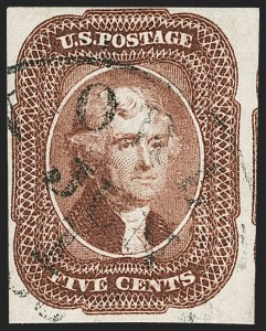 Sale 1230, Lot 1722, 1851-56 Issue (Scott 5-17)