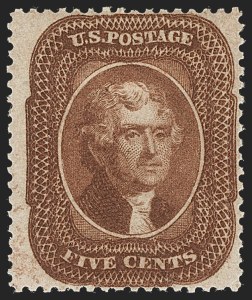 Sale 1230, Lot 1753, 1857-60 Issue (Scott 18-39)