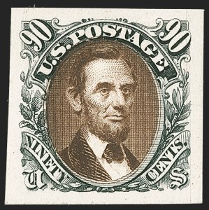 Sale 1232, Lot 1016, Essays, Proofs and Specimens, 1c-90c 1869 Pictorial Issue, Atlanta Trial Color Proofs on Card (123TC4-132TC4) Sale 1232, Lot 1016, Essays, Proofs and Specimens