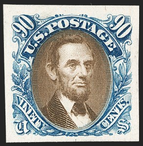 Sale 1232, Lot 1016, Essays, Proofs and Specimens, 1c-90c 1869 Pictorial Issue, Atlanta Trial Color Proofs on Card (123TC4-132TC4) Sale 1232, Lot 1016, Essays, Proofs and Specimens