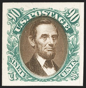 Sale 1232, Lot 1016, Essays, Proofs and Specimens, 1c-90c 1869 Pictorial Issue, Atlanta Trial Color Proofs on Card (123TC4-132TC4) Sale 1232, Lot 1016, Essays, Proofs and Specimens