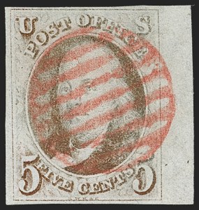 Sale 1232, Lot 1061, 1847 Issue and 1875 Reproduction (Scott 1-4)