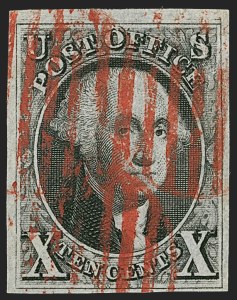 Sale 1232, Lot 1063, 1847 Issue and 1875 Reproduction (Scott 1-4)